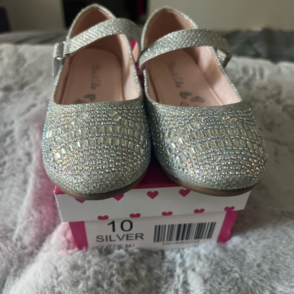 Silver shoes for girl